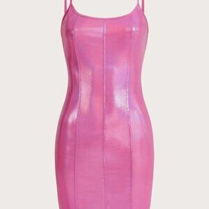 Short hot pink dress